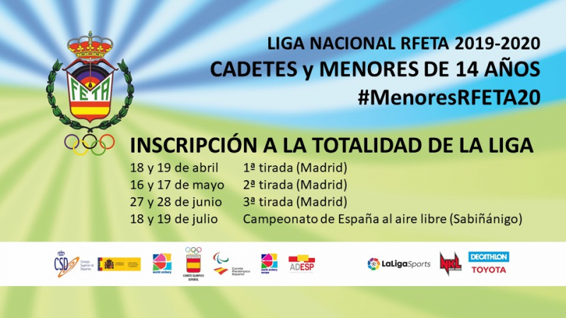 LIGA NACIONAL RFETA CADETES Y MENORES DE 14 AÑOS 2019-2020 - Inscríbete