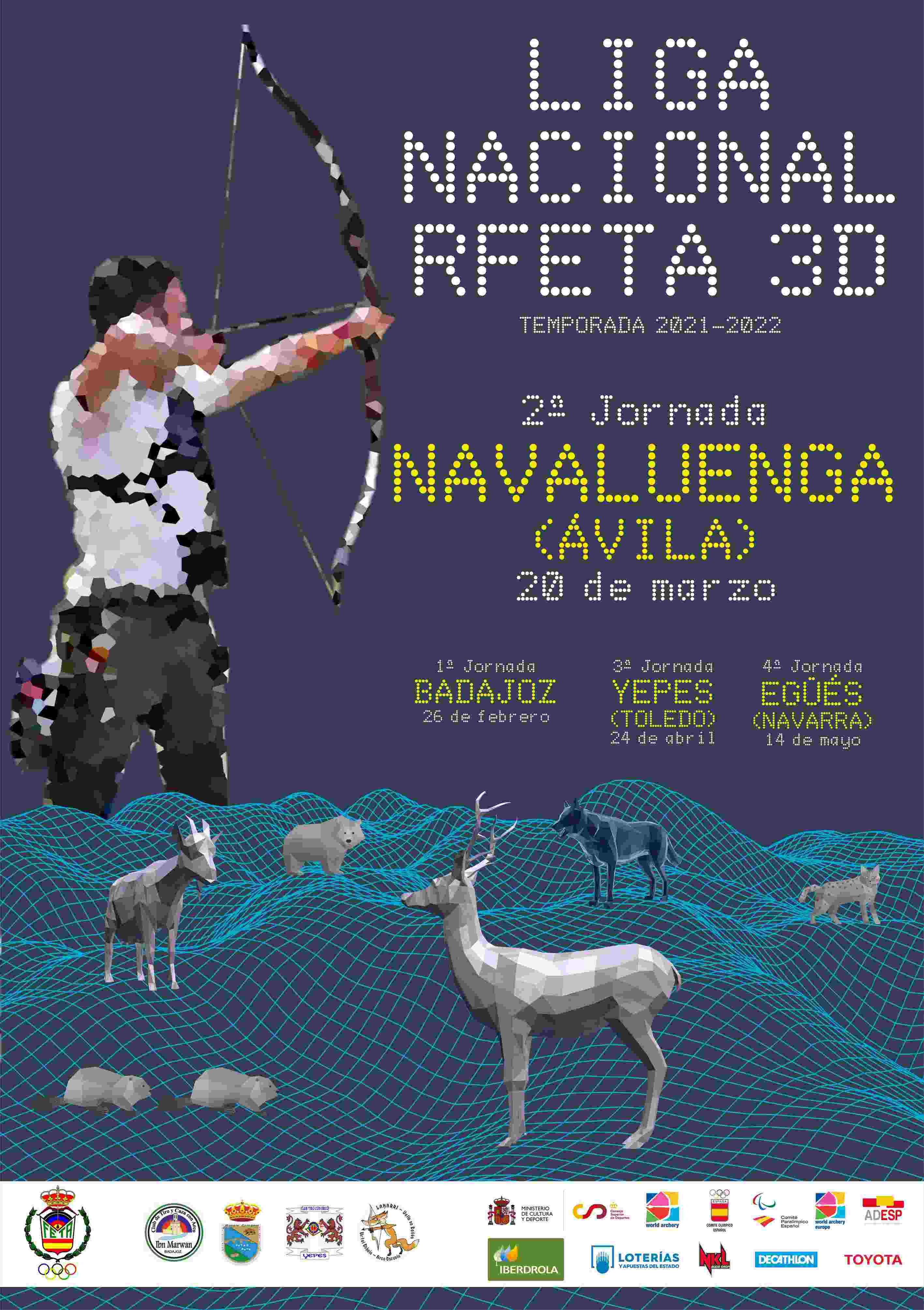 2ª TIRADA LIGA NACIONAL RFETA DE 3D - NAVALUENGA 2022 - Inscríbete