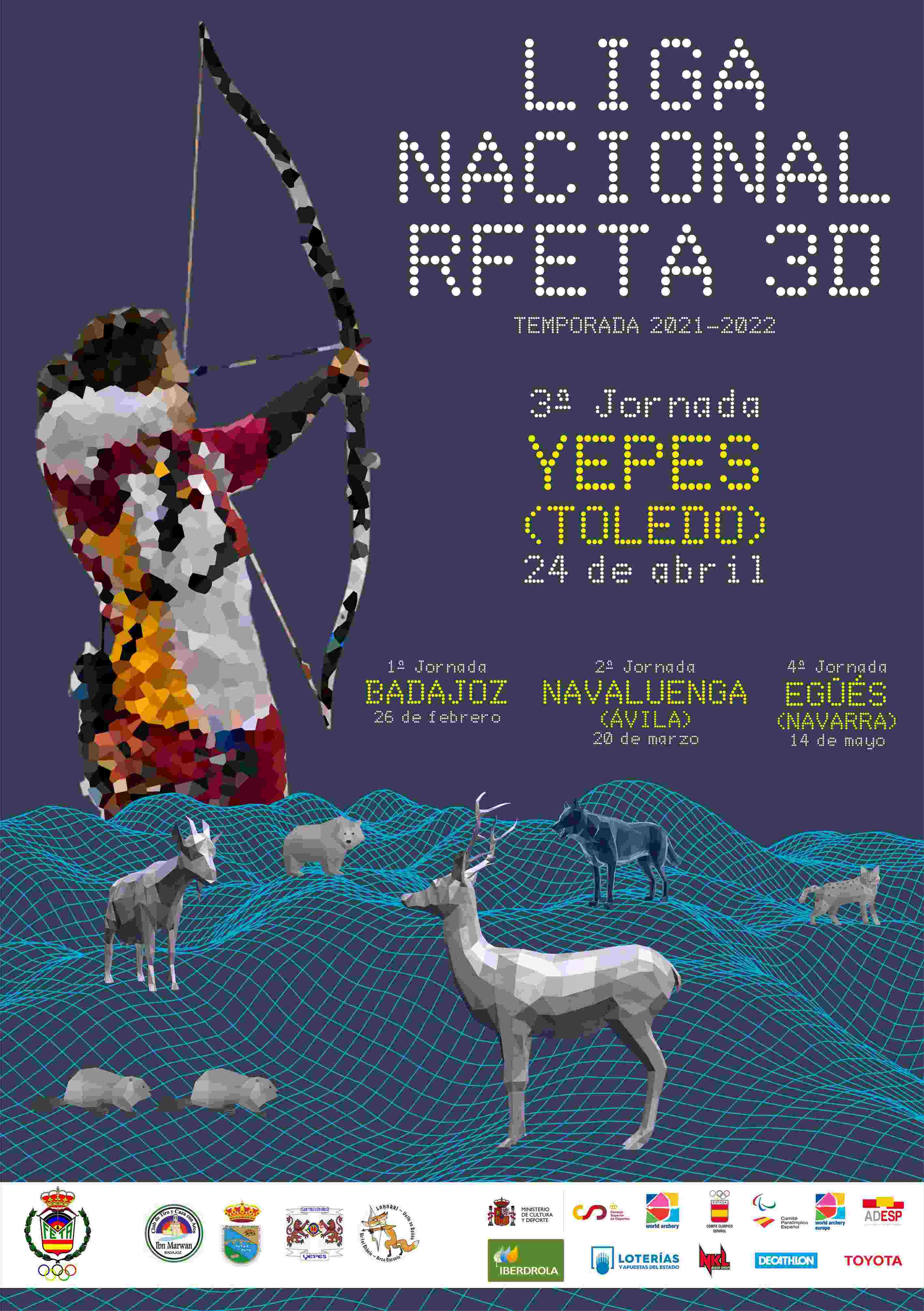 3ª TIRADA LIGA NACIONAL RFETA DE 3D - YEPES 2022 - Inscríbete