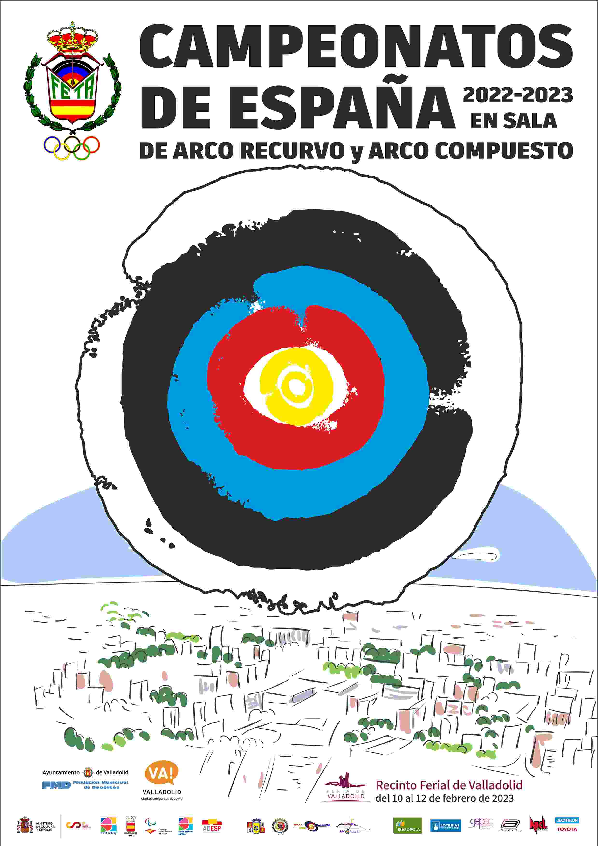 CAMPEONATOS DE ESPAÑA DE ARCO RECURVO Y ARCO COMPUESTO EN SALA - VALLADOLID 2023 - Inscríbete