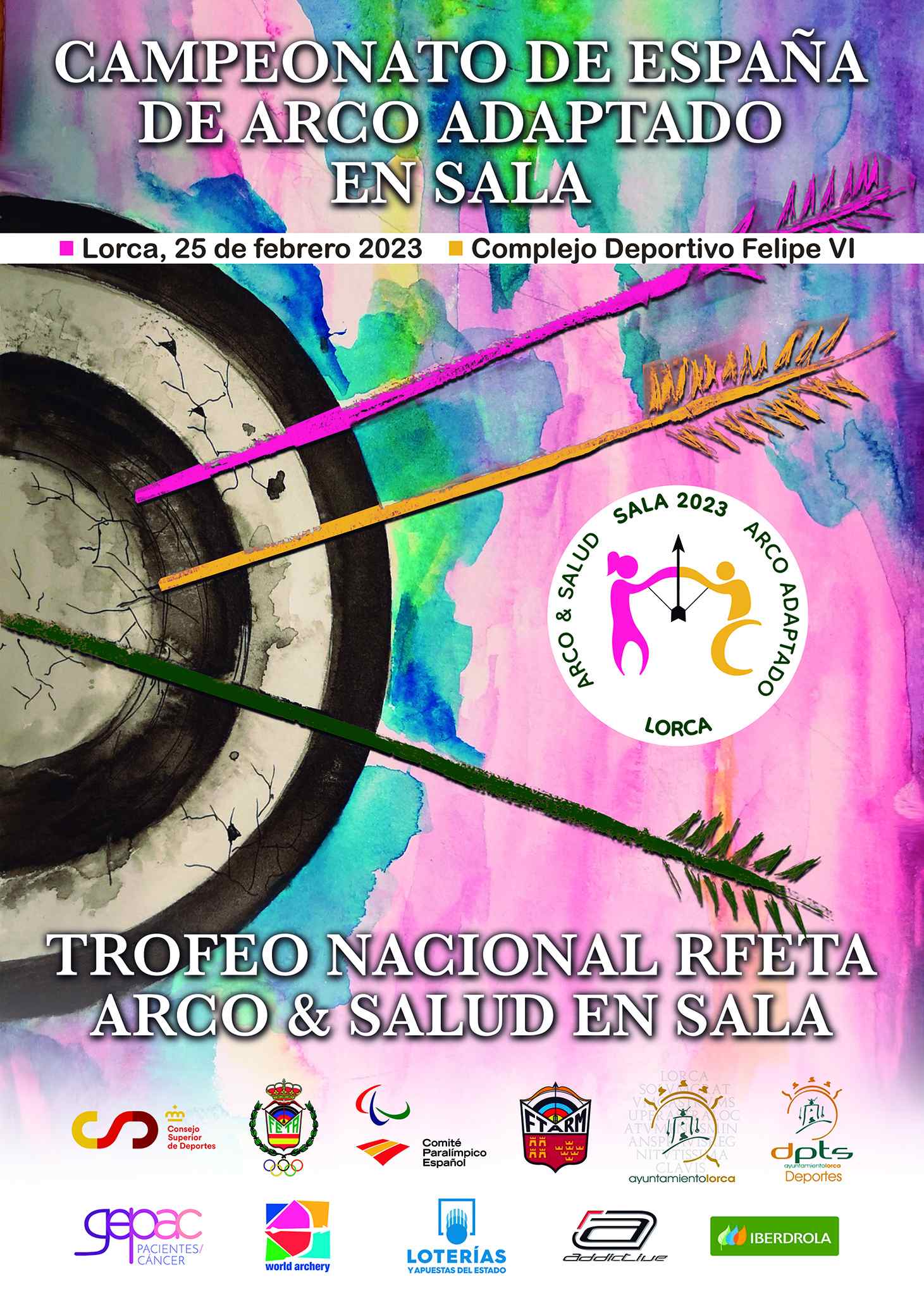 CAMPEONATO DE ESPAÑA ARCO ADAPTADO + TROFEO NACIONAL RFETA ARCO Y SALUD EN SALA - LORCA 2023 - Inscríbete