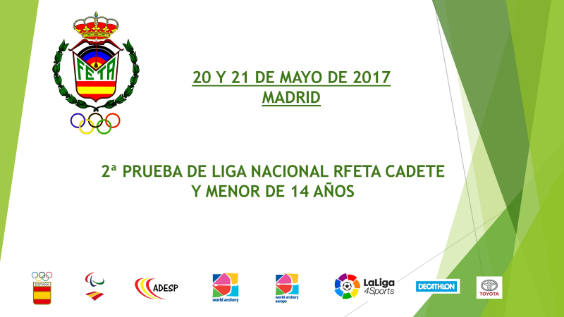 2ª PRUEBA VIII LIGA RFETA CADETE Y MENOR DE 14 AÑOS - 2017 - Inscríbete