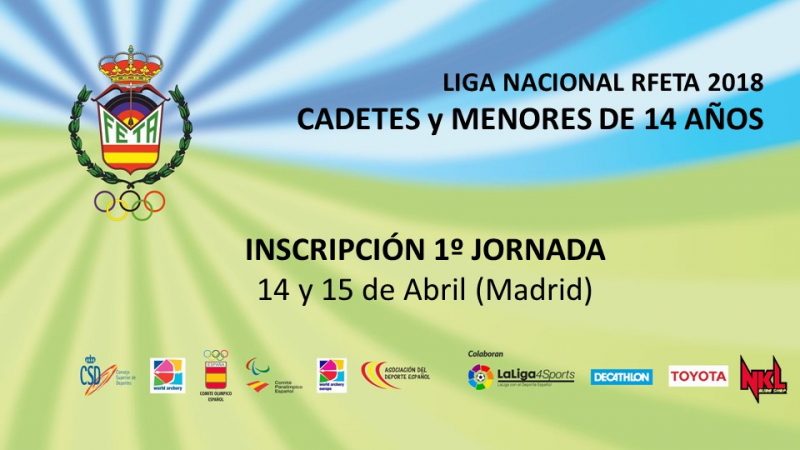 1º JORNADA LIGA NACIONAL RFETA CADETES Y MENORES DE 14 AÑOS 2018 - Inscríbete