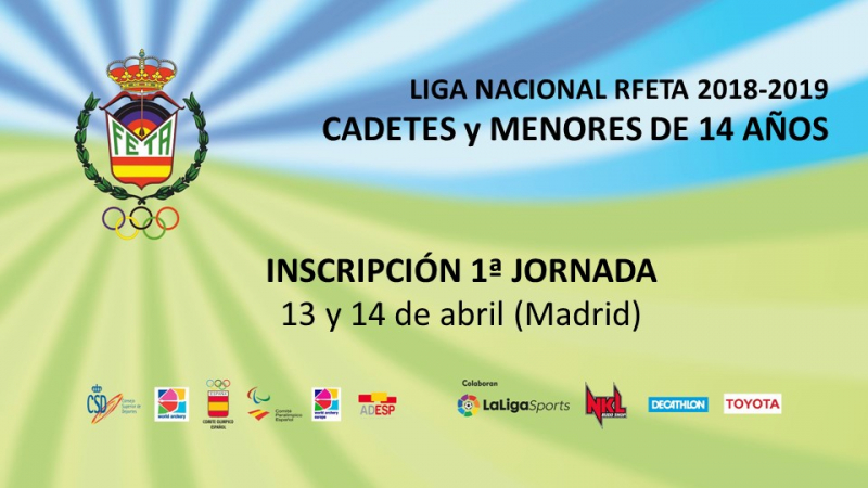 1ª TIRADA LIGA NACIONAL RFETA CADETES Y MENORES DE 14 AÑOS 2018-2019 - Inscríbete