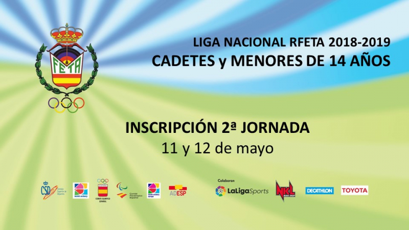 2ª TIRADA LIGA NACIONAL RFETA CADETES Y MENORES DE 14 AÑOS 2018-2019 - Iscriviti